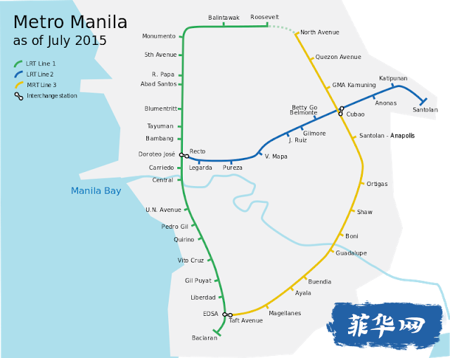 菲律宾电车轻轨怎么乘坐呢？（MRT3、LRT1、LRT2）