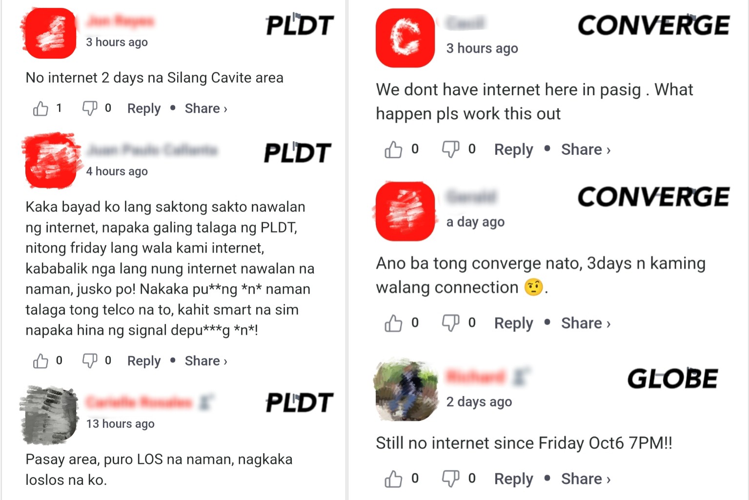 Gcash又崩了，联想到菲律宾的互联网PLDT、Converge、Globe等也经常断网不稳定，不得不吐槽，菲律宾人办事都 ...