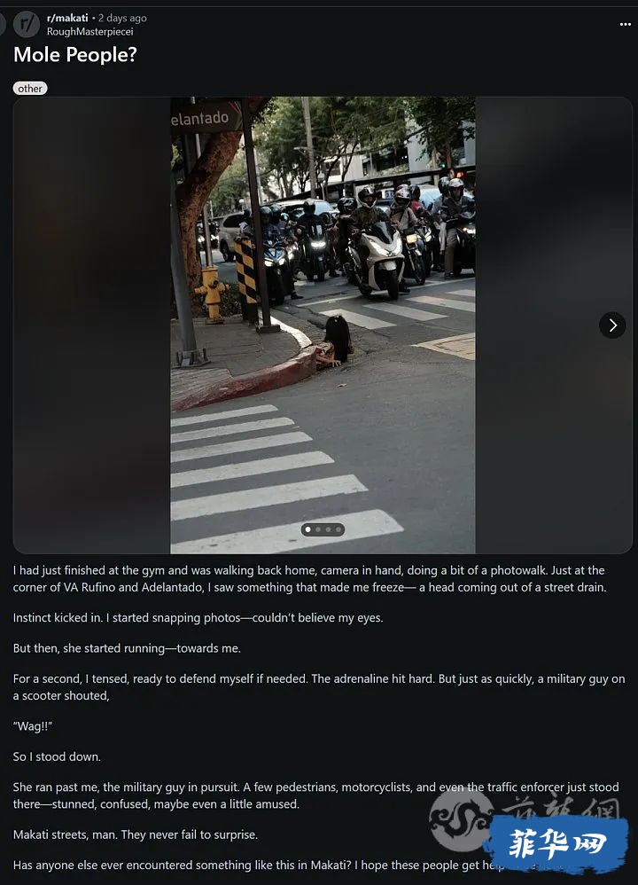 马卡蒂下水道竟爬出了一位女子？路人吓到报警，恐怖电影竟照进现实！w5.jpg